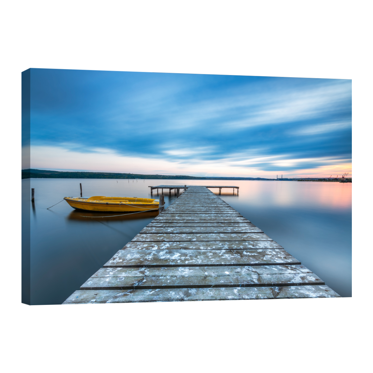 Cuadro Canvas Revolution 90 x 60 Playa Mar Muelle Bote Rectangular