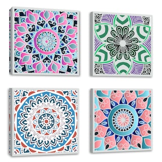 Foto 1 | Cuadros Decorativos 30 x 30 cm Canvas Revolution 4 Piezas