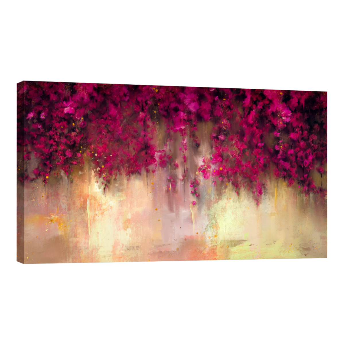 Cuadro Canvas Revolution Abstracto Flores Moradas 160 x 80 cm