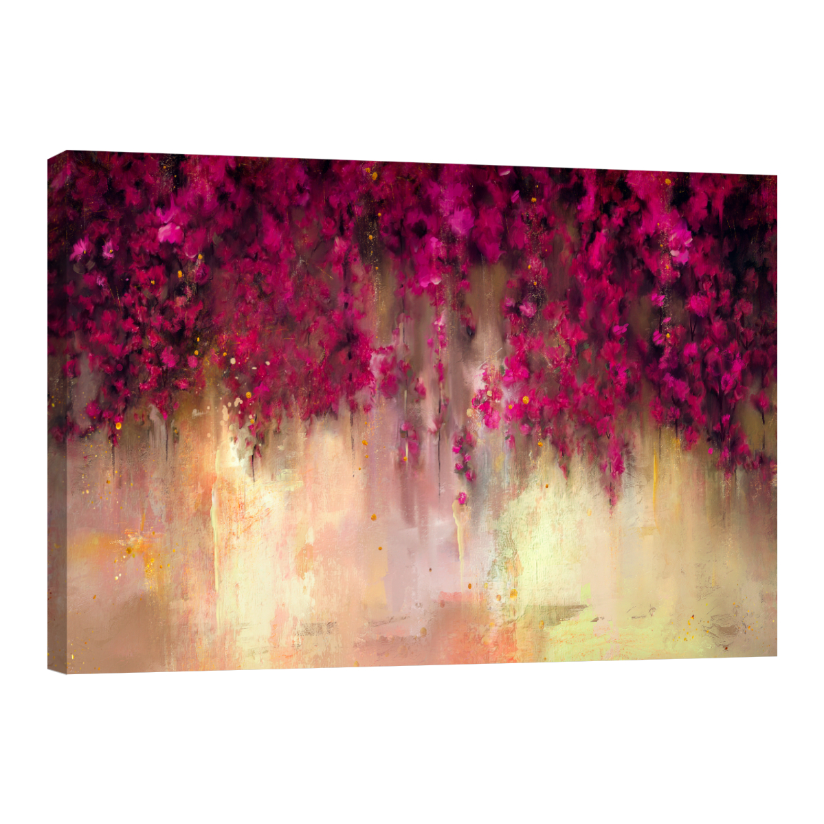 Cuadro Canvas Revolution Abstracto Flores Moradas 120 x 80 cm