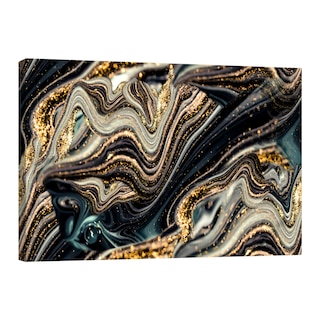 Foto 1 | Cuadro Canvas Revolution Abstracto Ondas Doradas 120 x 80 cm
