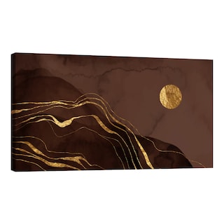 Foto 1 | Cuadro Canvas Revolution Montaña con Luna Dorada 160 x 80 cm