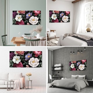 Foto 3 | Cuadro Canvas Revolution 160 X 80 CM Pintura Impresa Flores Vintage