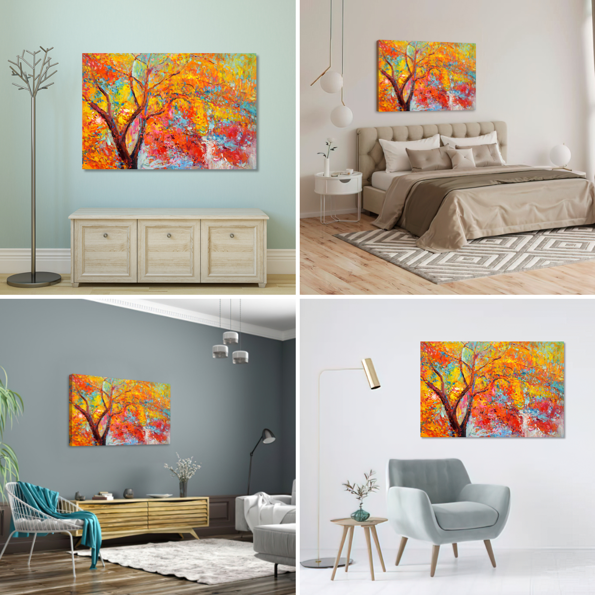 Foto 4 pulgar | Cuadro Canvas Revolution 120 X 80 CM Pintura Impresa Árbol en Otoño 2
