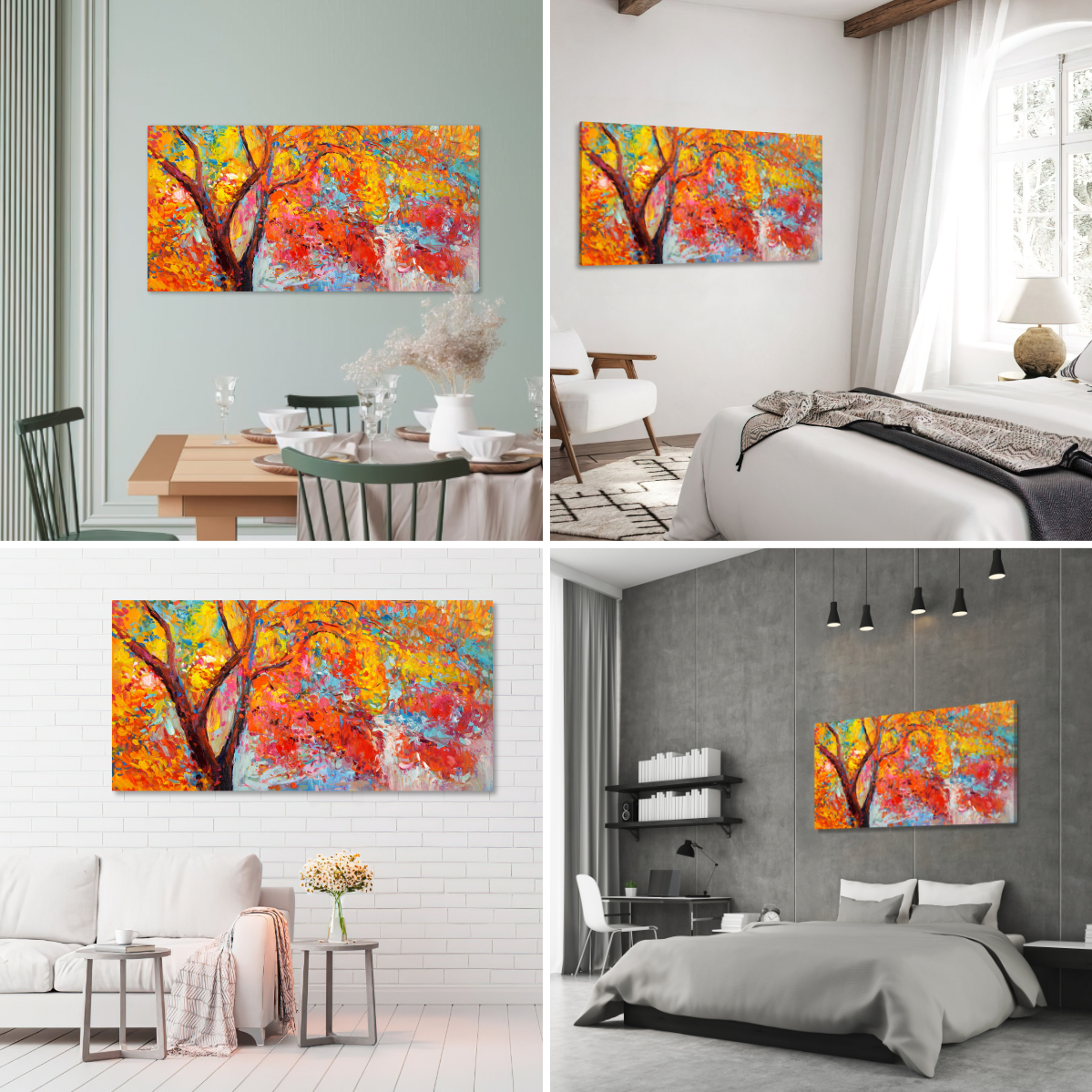 Foto 4 pulgar | Cuadro Canvas Revolution 160 X 80 CM Pintura Impresa Árbol en Otoño 2