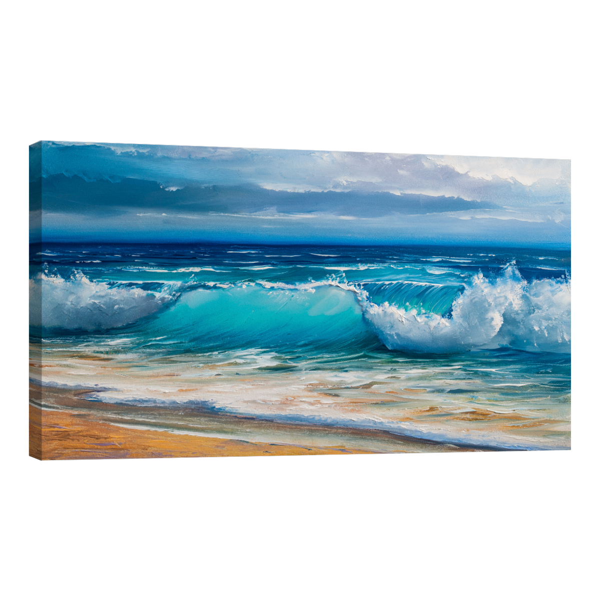 Foto 2 pulgar | Cuadro Canvas Revolution 160 X 80 CM Pintura Impresa Playa y Olas de Mar