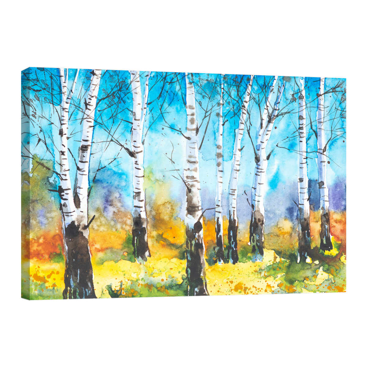 Cuadro Canvas Revolution Pintura Impresa Bosque En Otoño 120 x 80 cm