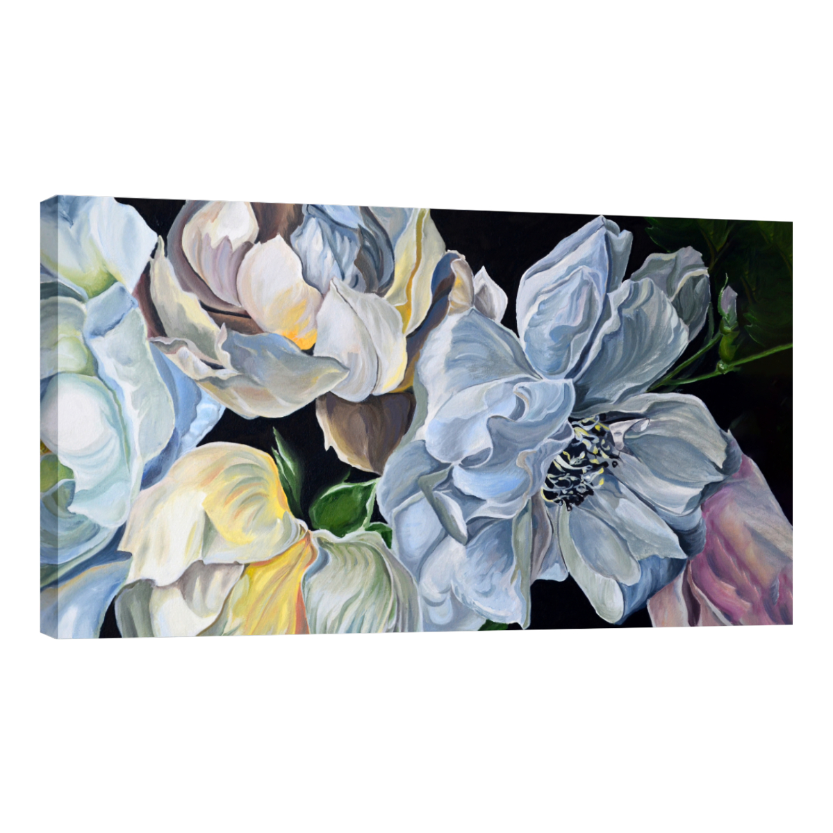 Cuadro Canvas Revolution Pintura Impresa Flores De Diferentes Colores 160 x 80 cm