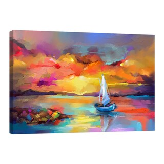 Foto 1 | Cuadro Canvas Revolution 120 X 80 CM Pintura Impresa Barco al Atardecer