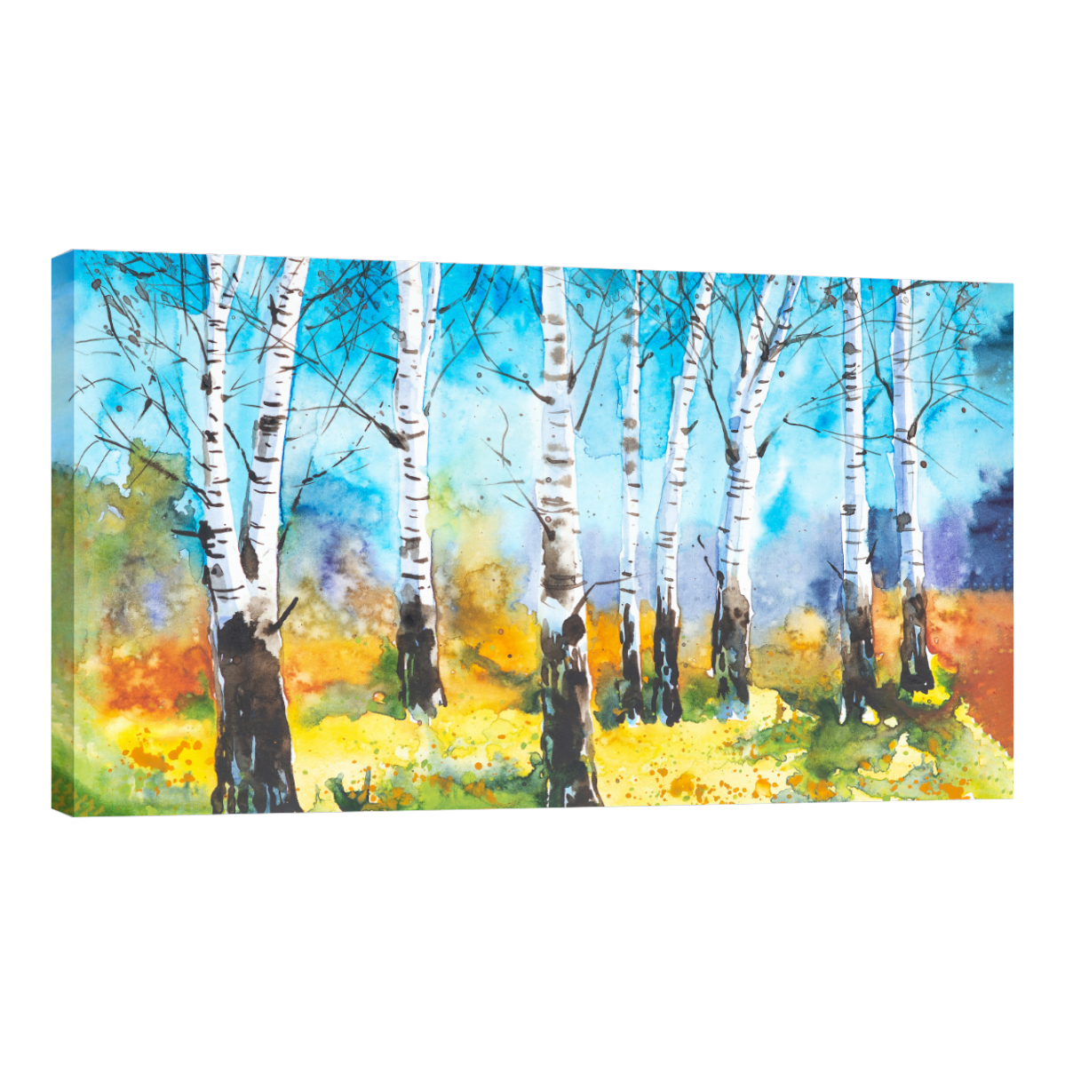 Cuadro Canvas Revolution Pintura Impresa Bosque En Otoño 160 x 80 cm