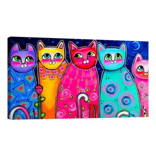 Foto 1 | Cuadro Canvas Revolution 160 X 80 CM Pintura Impresa Gatos Coloridos