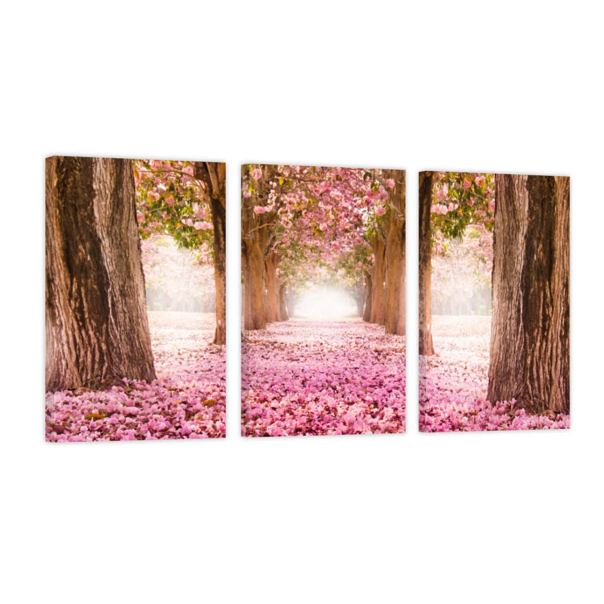 Cuadro Canvas Revolution Tríptico Vertical Túnel Floral Set De 3 Piezas 30 X 45 Cm Cu 0029