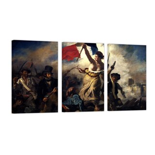 Foto 1 | Cuadro Canvas Revolution Tríptico Vertical Delacroix Libertad Set De 3 Piezas 30 x 45 cm c/u