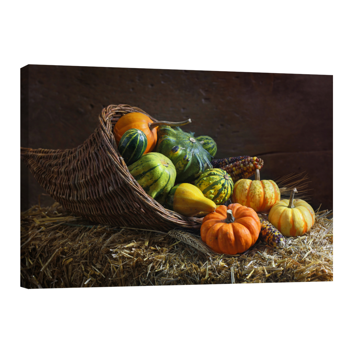 Cuadro Canvas Revolution 90 x 60 cm Canasto Con Calabazas