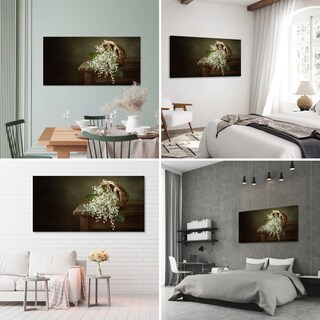 Foto 3 | Cuadro Canvas Revolution 120 x 60 cm Canasta De Lirios Blancos