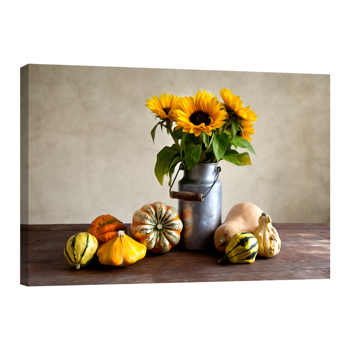 Cuadro Canvas Revolution 90 x 60 cm Girasoles Con Calabazas