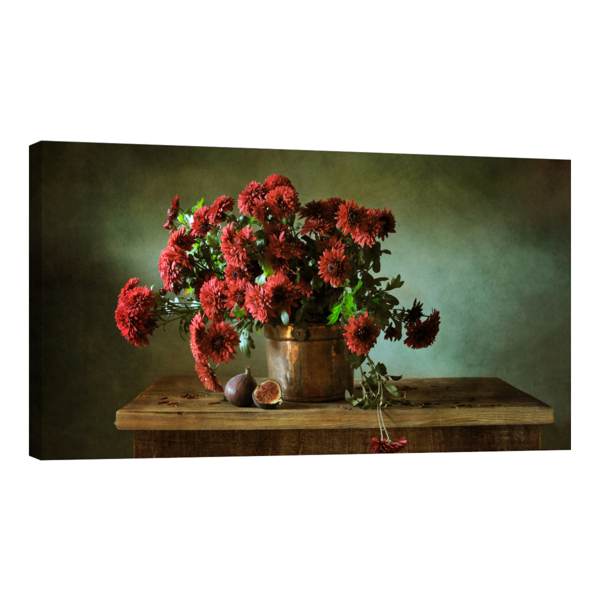 Cuadro Canvas Revolution 120 x 60 cm Flores Rojas De Otoño