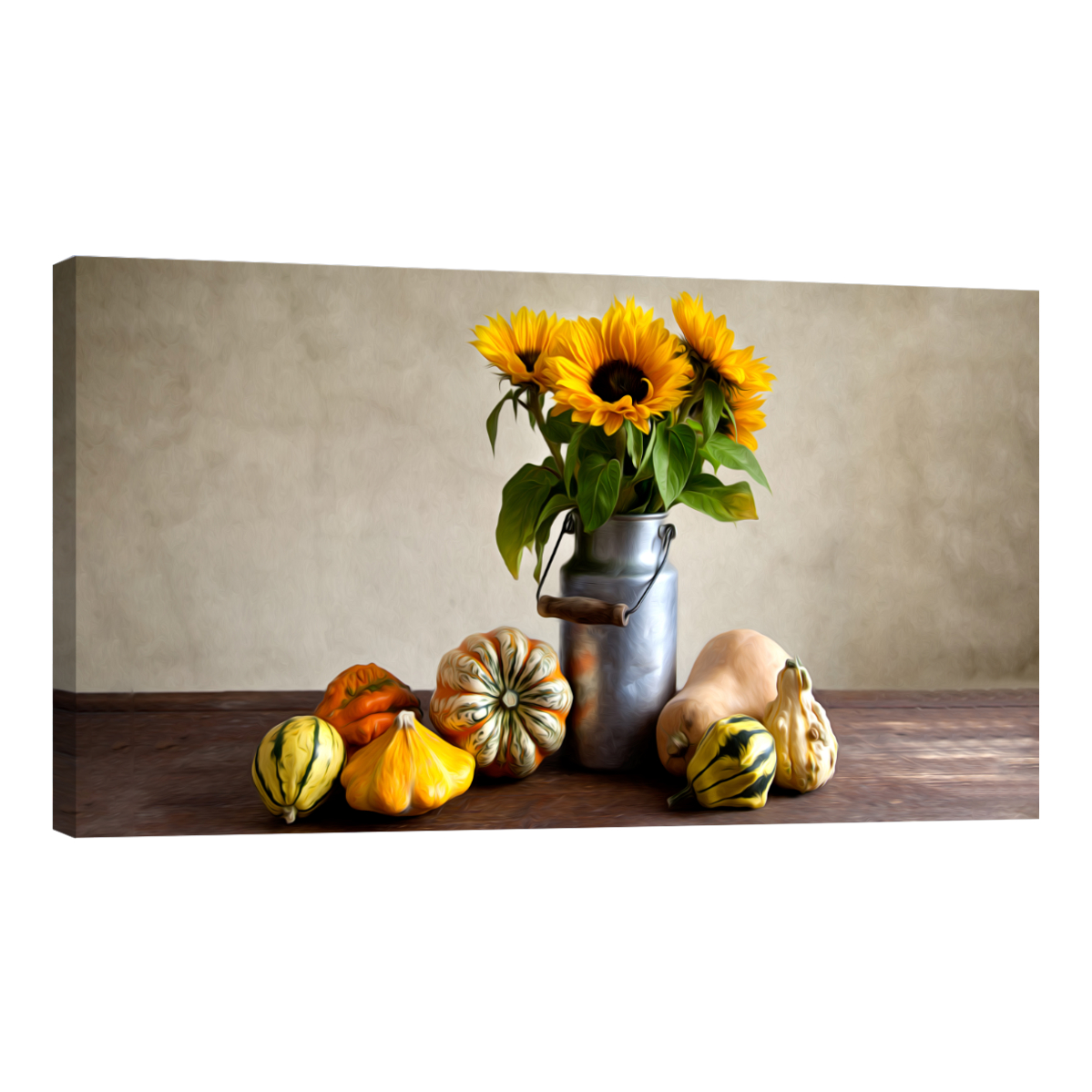 Cuadro Canvas Revolution 120 x 60 cm Girasoles con Calabazas