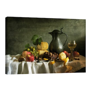 Foto 1 | Cuadro Canvas Revolution 90 X 60 CM Quesos Frutos y Copa de Vino