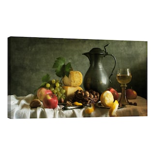 Foto 1 | Cuadro Canvas Revolution 120 x 60 cm - Quesos Frutos y Copa de Vino