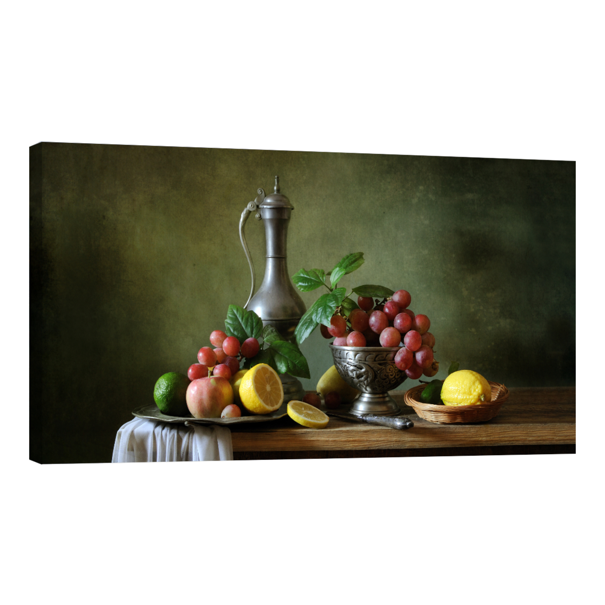 Cuadro Canvas Revolution 120 x 60 cm - Uvas Moradas y Limones