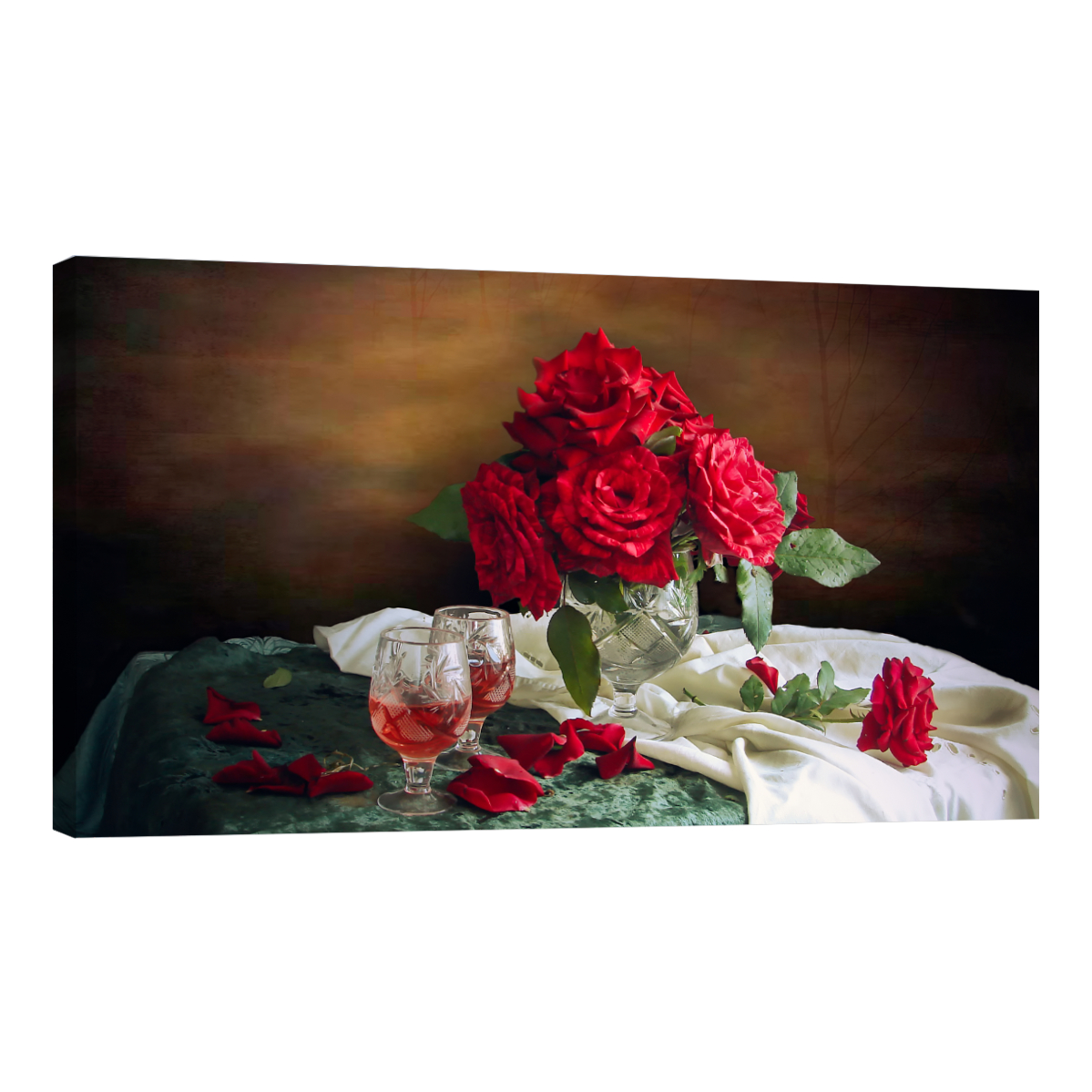 Cuadro Canvas Revolution 120 x 60 cm - Rosas y Vino Tinto