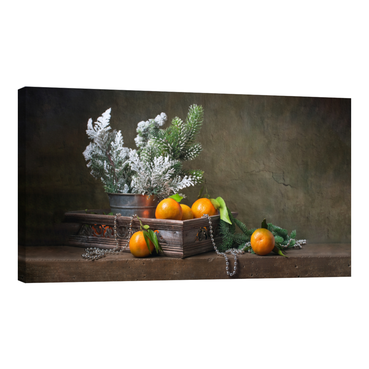 Cuadro Canvas Revolution 120 x 60 cm - Mandarinas con Ornamentos