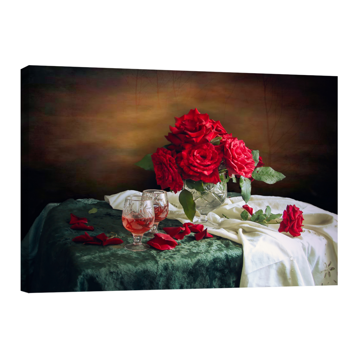 Cuadro Canvas Revolution 90 x 60 cm - Rosas y Vino Tinto