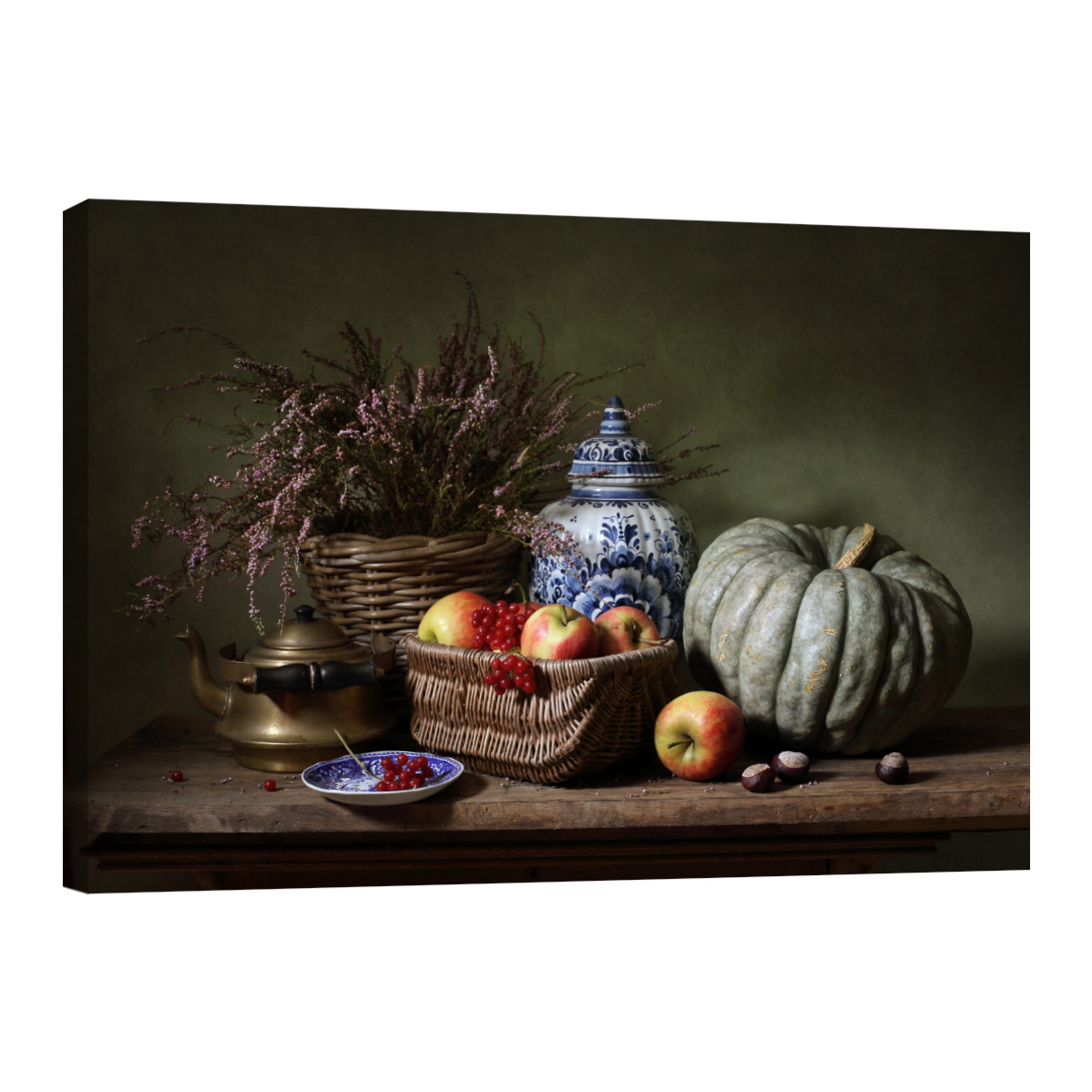 Cuadro Canvas Revolution 90 x 60 cm -Manzanas Junto a Calabaza