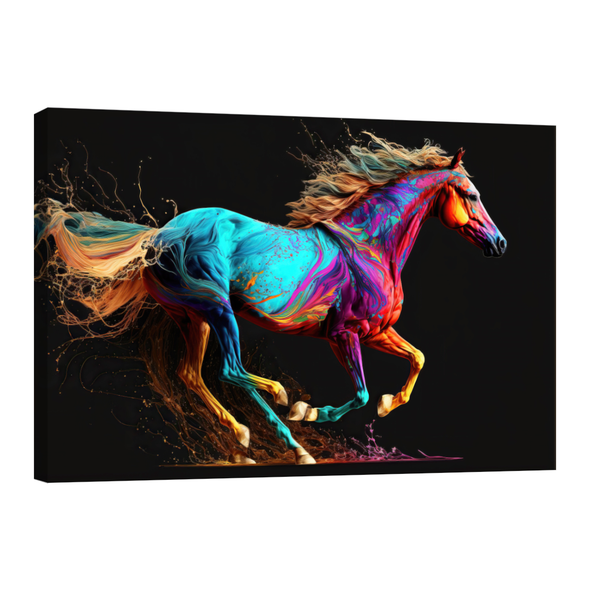 Cuadro Canvas Revolution 120 x 80 cm Caballo Colorido