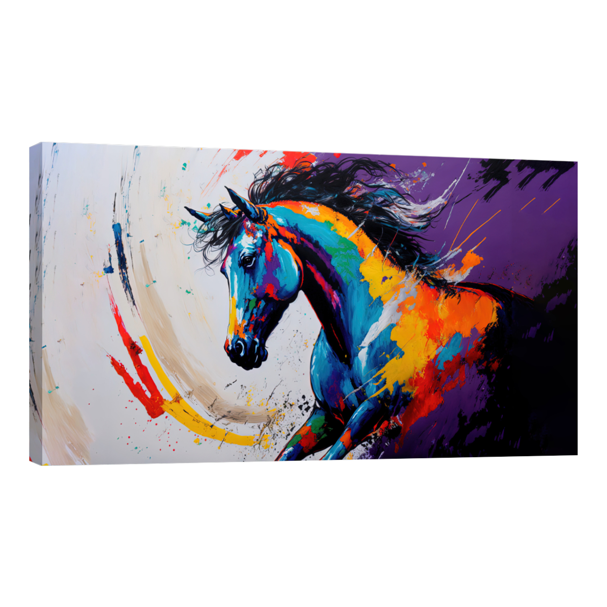 Cuadro Canvas Revolution 160 x 80 cm Caballo De Varios Colores