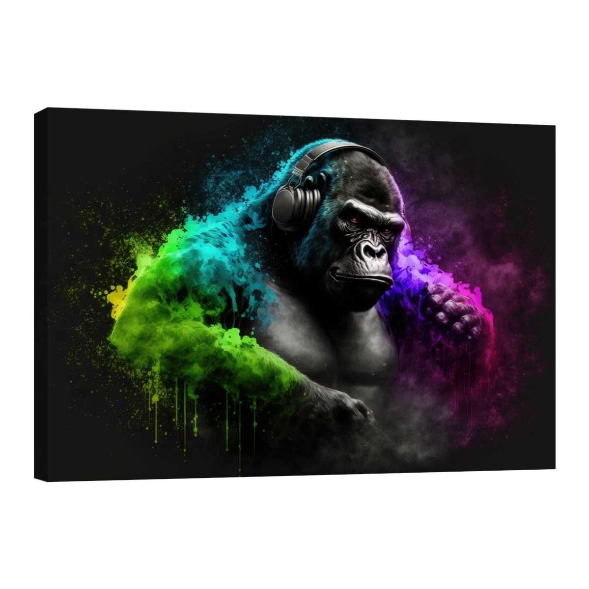 Foto 1 | Cuadro Canvas Revolution 120 X 80 CM Gorila Colorido