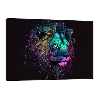 Foto 1 | Cuadro Canvas Revolution 90 x 60 cm León En Azules