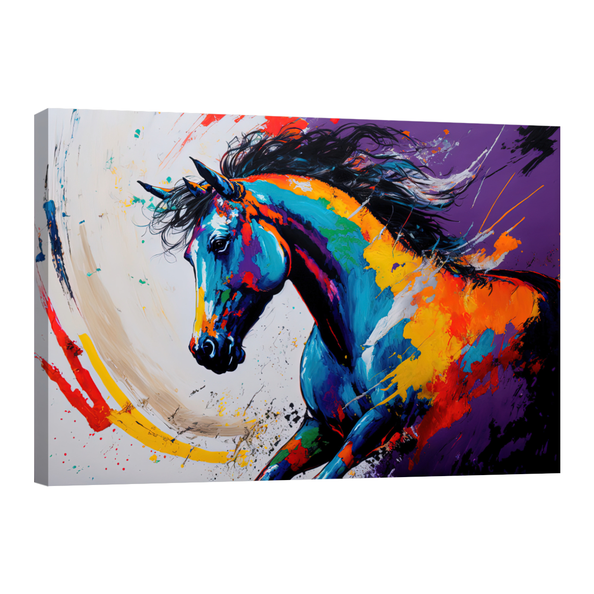 Cuadro Canvas Revolution 90 x 60 cm Multicolor - Caballo