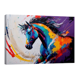 Foto 1 | Cuadro Canvas Revolution 90 x 60 cm Multicolor - Caballo