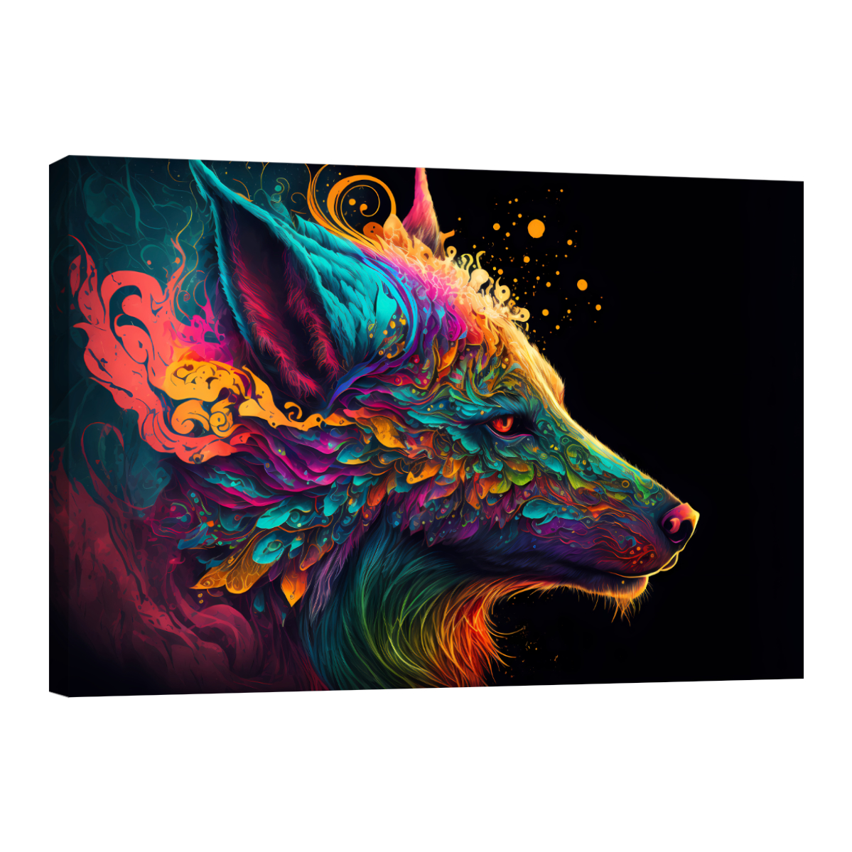 Foto 1 | Cuadro Canvas Revolution 120 X 80 CM Lobo Colorido