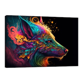 Foto 1 | Cuadro Canvas Revolution 120 X 80 CM Lobo Colorido