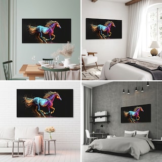 Foto 2 | Cuadro Decorativo Canvas Revolution Caballo Colorido 160 x 80 cm