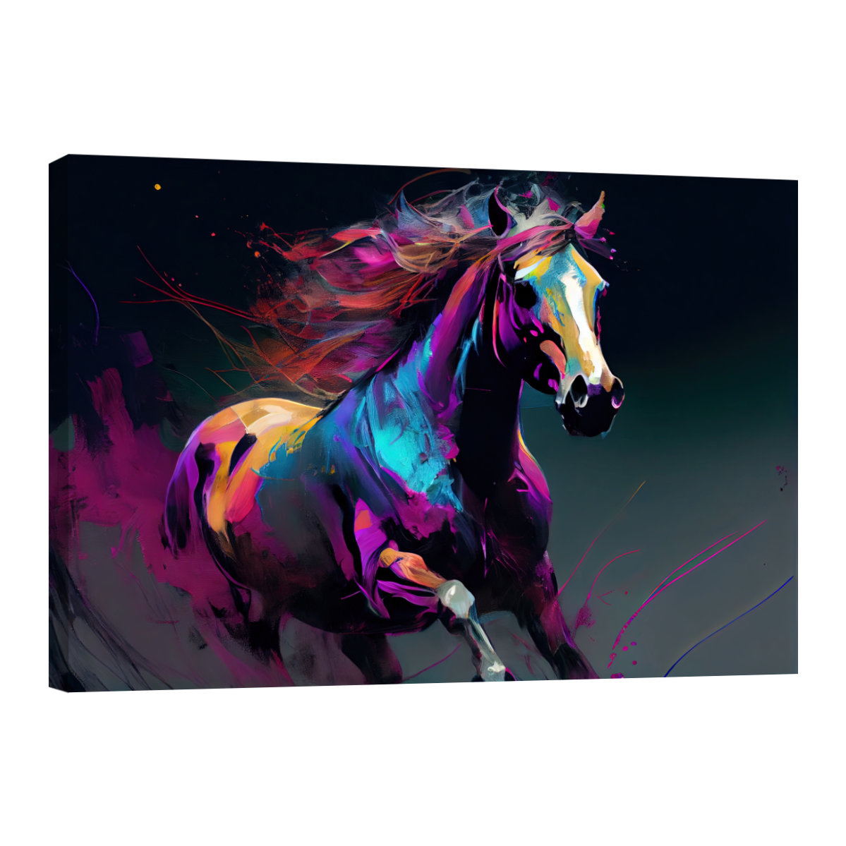 Cuadro Canvas Revolution 90 X 60 CM Caballo