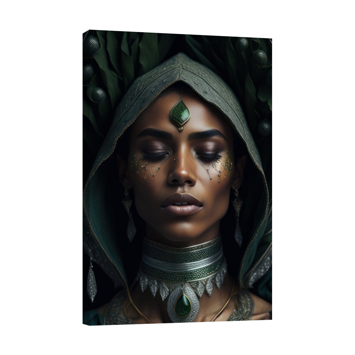 Cuadro Canvas Revolution 90 x 60 cm Retrato Mujer y Magia $995