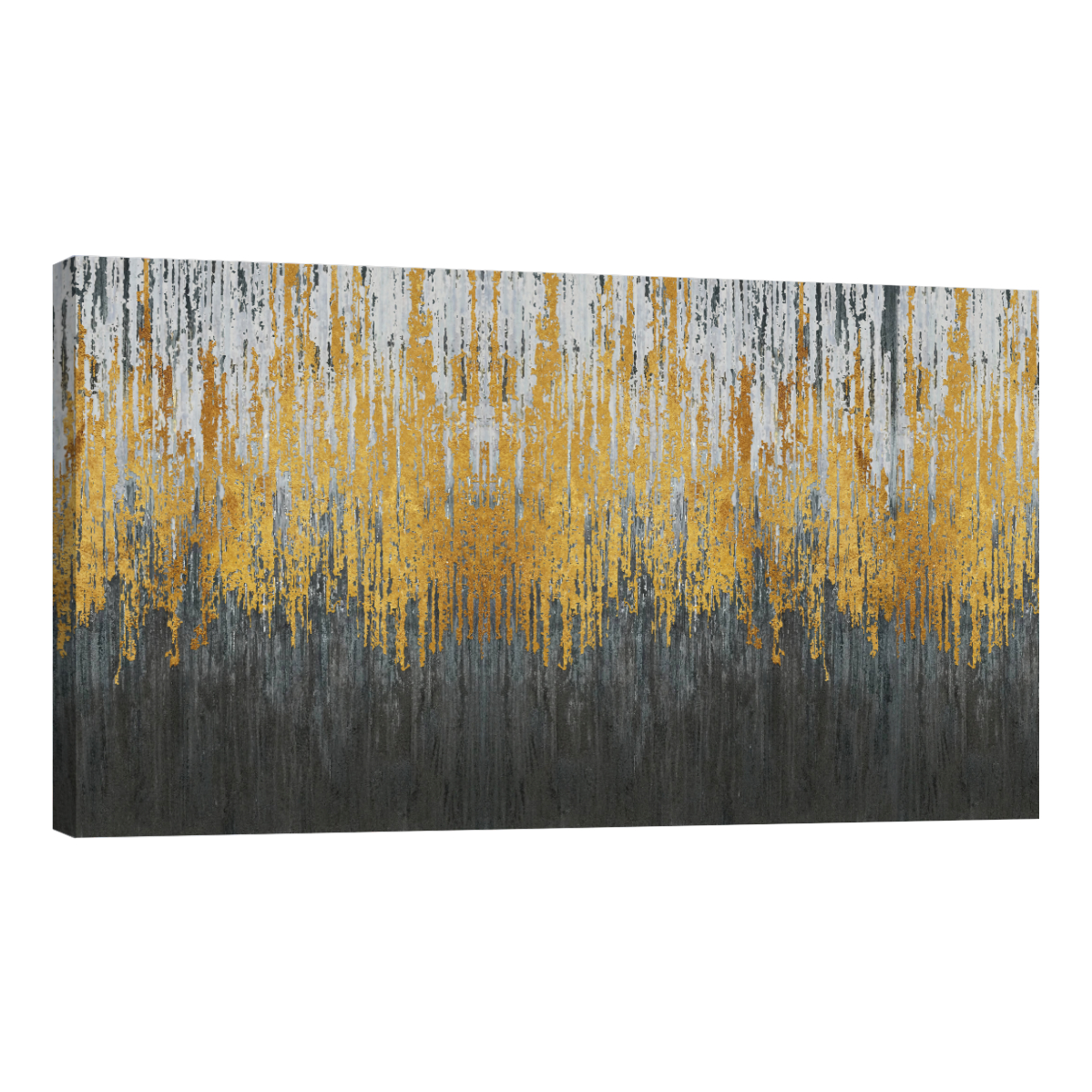 Cuadro Canvas Revolution 160 x 80 cm Corteza Gris y Dorada