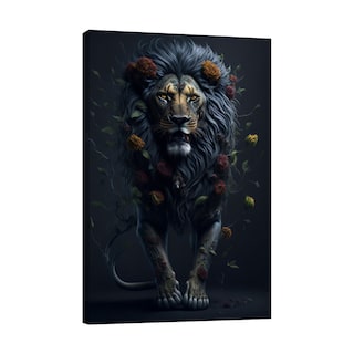 Foto 1 | Cuadro Canvas Revolution León con Flores 90 X 60 CM