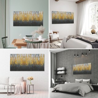 Foto 2 | Cuadro Canvas Revolution 120 x 60 cm Corteza Gris Y Dorada