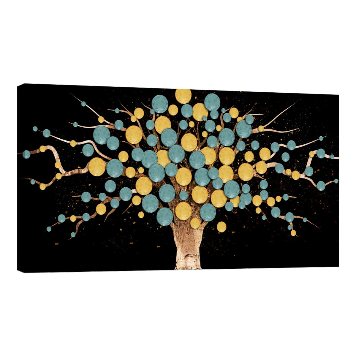 Cuadro Canvas Revolution 120 X 60 CM Árbol con Hojas Circulares