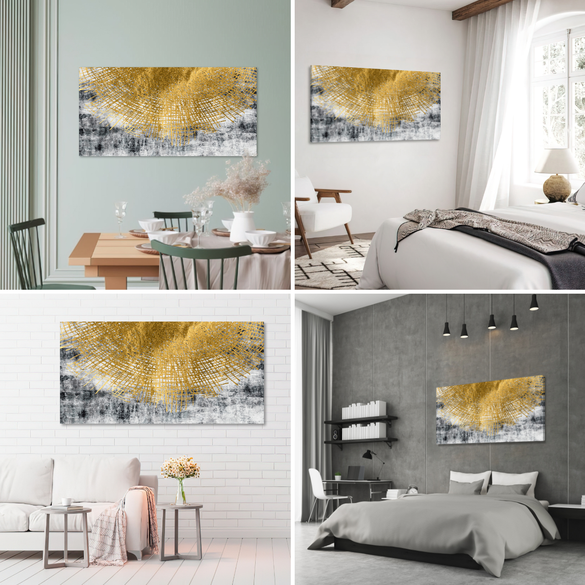 Foto 2 | Cuadro Decorativo Canvas Revolution Tronco Dorado 120 x 60 cm