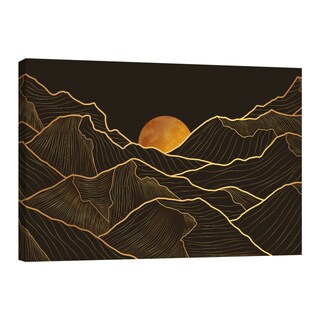 Foto 1 | Cuadro Canvas Revolution 90 X 60 CM Montañas Café y Doradas