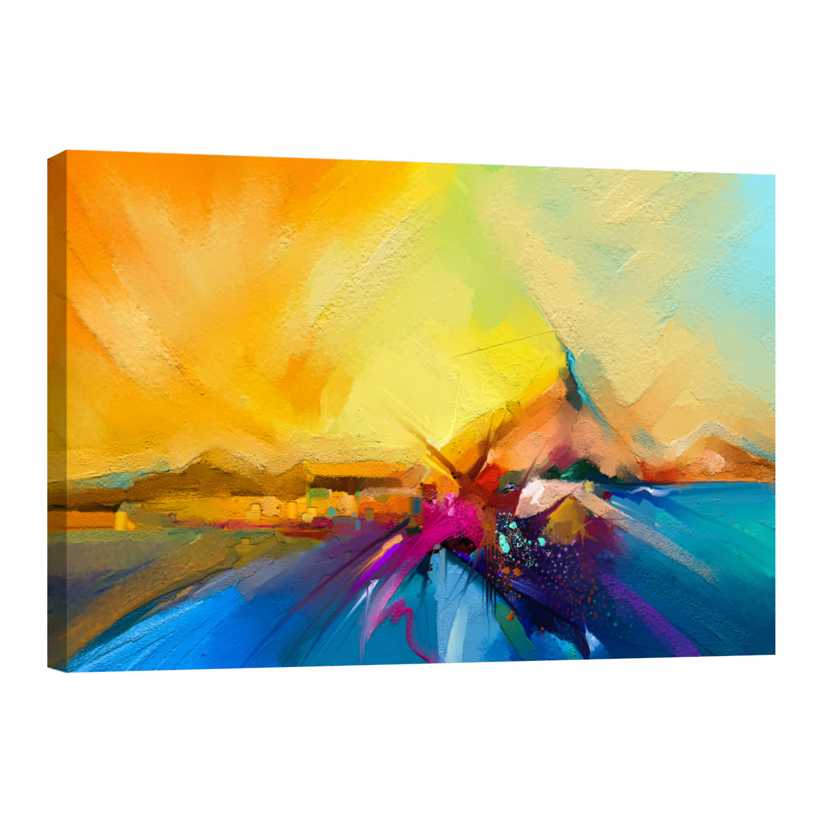 Cuadro Canvas Revolution 90 X 60 CM Montañas Atardeciendo