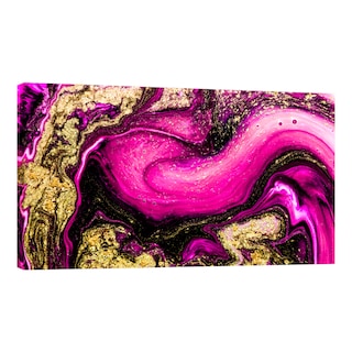 Foto 1 | Cuadro Canvas Revolution 120 X 60 CM Olas Rosadas con Brillo
