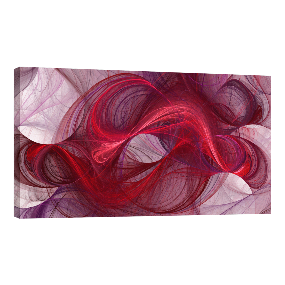 Cuadro Canvas Revolution 160 X 80 CM Olas Rojas Minimalistas