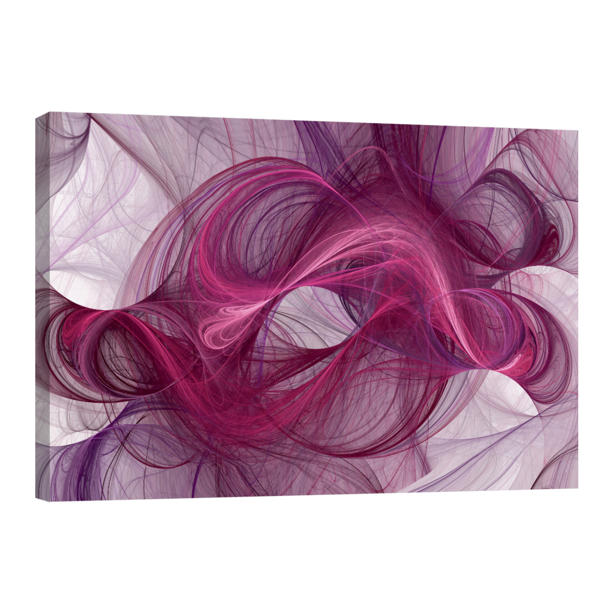 Cuadro Canvas Revolution 120 X 80 CM Olas Fucsia Minimalistas